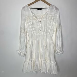 VICI medium dress white babydoll lace ruffles